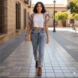 "Gitano" (made in Chili) Jeans, Vintage, Stone/Acid Washed, Size 16R, Like New